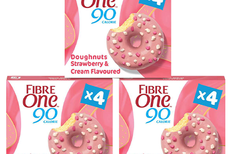 Strawberry & Cream Flavour Doughnuts (12 Bars)